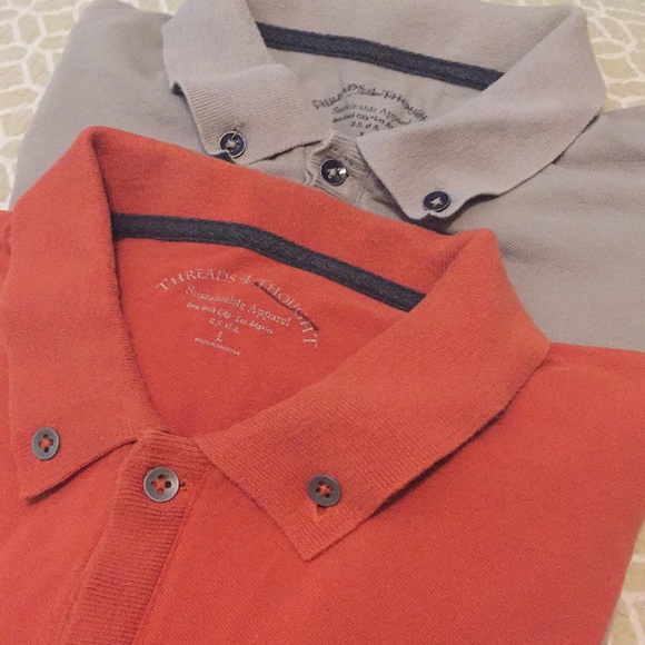 *2* Men’s Threads 4 Thought Polos - Picture 2 of 2